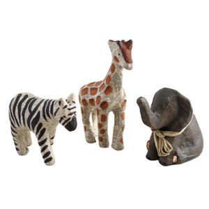 🌿Cost Plus World Market Small Paper Mâché Animals [Set of 3]🌿